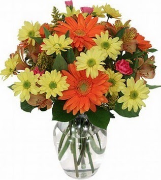  Düzce çiçek gönderme  vazo içerisinde karışık mevsim çiçekleri