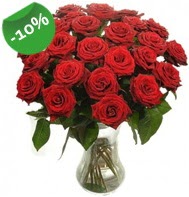 Vazo içerisinde 25 adet kırmızı gül  Düzce online çiçekçi , çiçek siparişi 